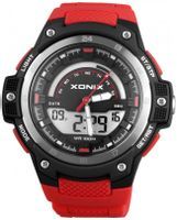 Xonix Wielofunkcyjny zegarek męski, LCD + analog, podświetlenie, timer, wodoodporny 100m, antyalergiczny