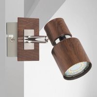 Kinkiet LAMPA ścienna MERKUR 6005 Rabalux reflektorowa OPRAWA regulowana drewno