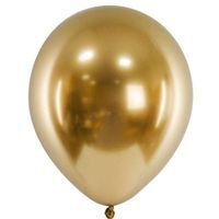 Balony "Glossy", złote,  Partydeco, 12", 50 szt
