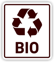 BIO - Naklejka na kosz segregacja śmieci odpadów 15 cm