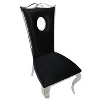 Krzesło glamour Luxury Black nowoczesne krzesło tapicerowane