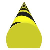 Ochraniacz na narożnik, żółto-czarny, 4x3x100 cm, PU
