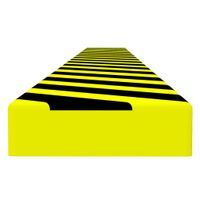 Ochraniacz na narożnik, żółto-czarny, 6x2x101,5 cm, PU