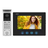 Zestaw wideodomofonowy bezsłuchawkowy, kolor,  LCD 7", z szyfratorem, natynkowy, czarny, CERES