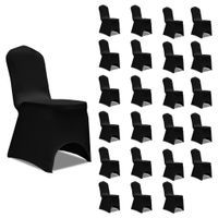 Elastyczne pokrowce na krzesła, czarne, 24 szt. Lumarko!