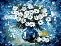 Malowanie po numerach – Margaretki - 30x40 rama