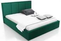 Łóżko tapicerowane NEPTUN dwuosobowe 160x200 pojemnik, opcja materac