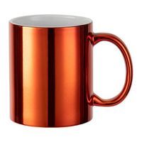 Kubek platerowany 330 ml do sublimacji - pomarańczowy