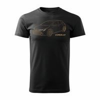 Koszulka z samochodem Toyota Corolla męska czarna REGULAR XL