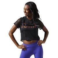 Koszulka Reebok Cardio damska top sportowy termoaktywny z siateczki L