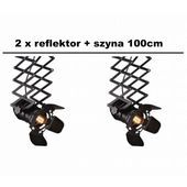 Zestaw LAMP na szynoprzewodzie 1-fazowym CG15952 COPEL studyjne OPRAWY reflektorowe nożycowe na harmonijce czarne