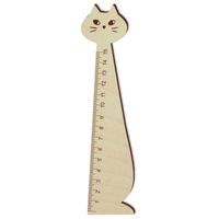 Linijka "Kotek", drewniana, 15 cm