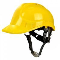 Kask ochronny hełm roboczy bezpieczeństwo pracy ochrona głowy Art.Mas WALTER Vent żółty