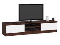 SZAFKA RTV 160 cm WENGE / BIAŁA