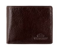 Nieduży skórzany portfel męski Wittchen, kolekcja: Italy, brązowy