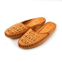 Tradycyjne pantofle góralskie skórzane męskie Obuwie 44