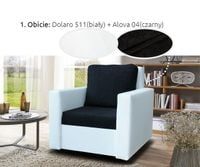 Wygodny nowoczesny fotel tapicerowany do salonu DIEGO z boczkami