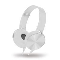FREESTYLE HEADPHONES WIRED CONNECTION MICROPHONE SŁUCHAWKI PRZEWODOWE Z MIKROFONEM EXTRA BASS MOVE WHITE [45712]