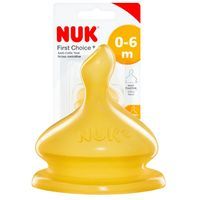 NUK FC+ Smoczek do butelki lateksowy 0-6 m rozmiar M do mleka modyfikowanego 2 szt.