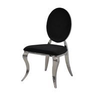 Krzesło Ludwik II glamour Black nowoczesne krzesło tapicerowane