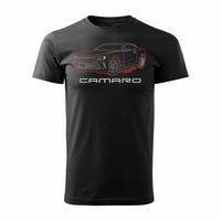 Koszulka motoryzacyjna z Chevrolet Camaro męska czarna REGULAR XXL