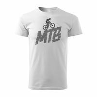 Koszulka rowerowa na rower z rowerem górskim MTB męska biała REGULAR L