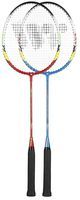 Zestaw rakietek do badmintona 2 sztuki Wish Alumtec 329K niebieski+czerwony