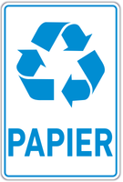 PAPIER  - Naklejka na kosz segregacja śmieci odpadów 30 cm