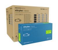 Rękawice nitrylowe nitrylex classic blue S karton 10 op x 100 szt