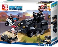 KLOCKI SLUBAN POLICE Pojazd pancerny 324 kompatybilne z LEGO