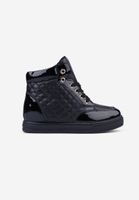 Buty dziecięce botki dziewczynki sneakersy czarne 2 Jilani 27 Czarny