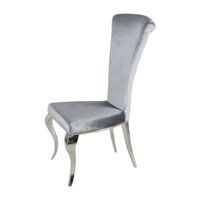 Krzesło glamour Ottavio Dark Grey - nowoczesne krzesło tapicerowane
