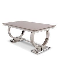 Stół glamour Modena 200x100 stal szlachetna blat kamienny