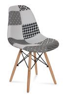 Krzesło AMY patchwork biały/czarny !!! TOP MEBLE !!!