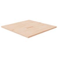 Kwadratowy blat do stolika, 80x80x2,5 cm, surowe drewno dębowe