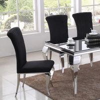 Krzesło glamour Stanley II Black - nowoczesne krzesło tapicerowane