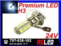 żarówka LED H3 13 Premium LED SMD 24v biała zimna Dzienne DRL