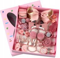 Zestaw spinek 18 do włosów dla dziewczynki dziecka  E18_PINK