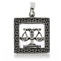 SREBRNY WISIOREK ZNAK ZODIAKU WAGA PRÓBA SREBRA 925 GRAWER GRATIS