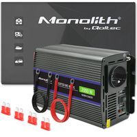 Qoltec Przetwornica napięcia Monolith 2000 MS Wave | 12V na 230V | 1000/2000W | USB