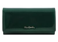 Lakierowany portfel damski Pierre Cardin, zielony