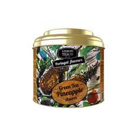 Portugalska Herbata Zielona z Ananasem z Azorów w Dekoracyjnej Puszce Metalowej "Cha Verde Ananas dos Acores" Lisbon Tea Co.