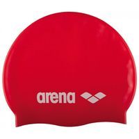 ARENA CZEPEK SILIKONOWY CLASSIC SILICONE RED WHITE BASEN TRENING