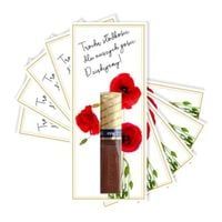 Bileciki "Podziękowania Merci, trochę słodkości- Maki", 6x14 cm, 5 szt