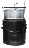 Parnik z szamotem metalowy ocynk 60 L 41kg parowanie okopowych