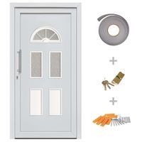 Drzwi wejściowe zewnętrzne, białe, 110 x 210 cm