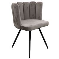 Krzesło Paum VIC szare tapicerowane