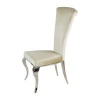 Krzesło glamour Ottavio Beige - nowoczesne krzesło tapicerowane