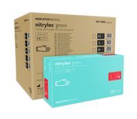 Rękawice nitrylowe nitrylex green L karton 10 x 100 szt