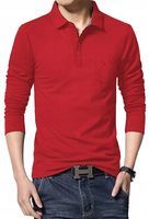 Koszulka Męska z Długim Rękawem Ludwin 5XL czerwona